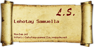 Lehotay Samuella névjegykártya
